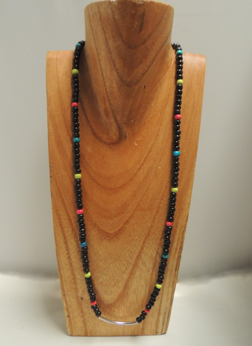 Accent Beads and Bar Necklace