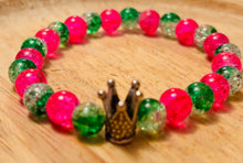 Pink and Green Crown Bracelet