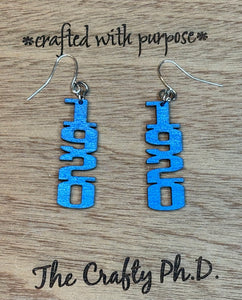 1920 vertical wooden earrings