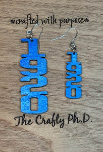 1920 vertical wooden earrings