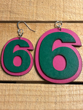 Line Number Earrings