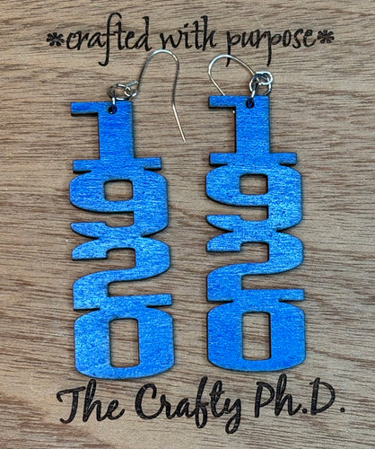 1920 vertical wooden earrings