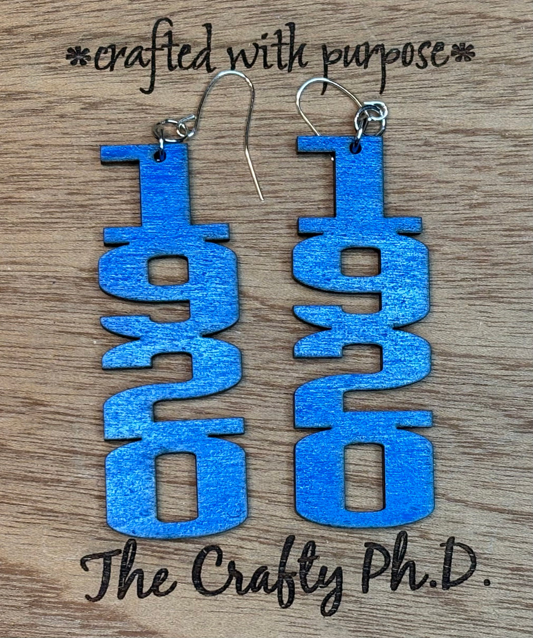 1920 vertical wooden earrings