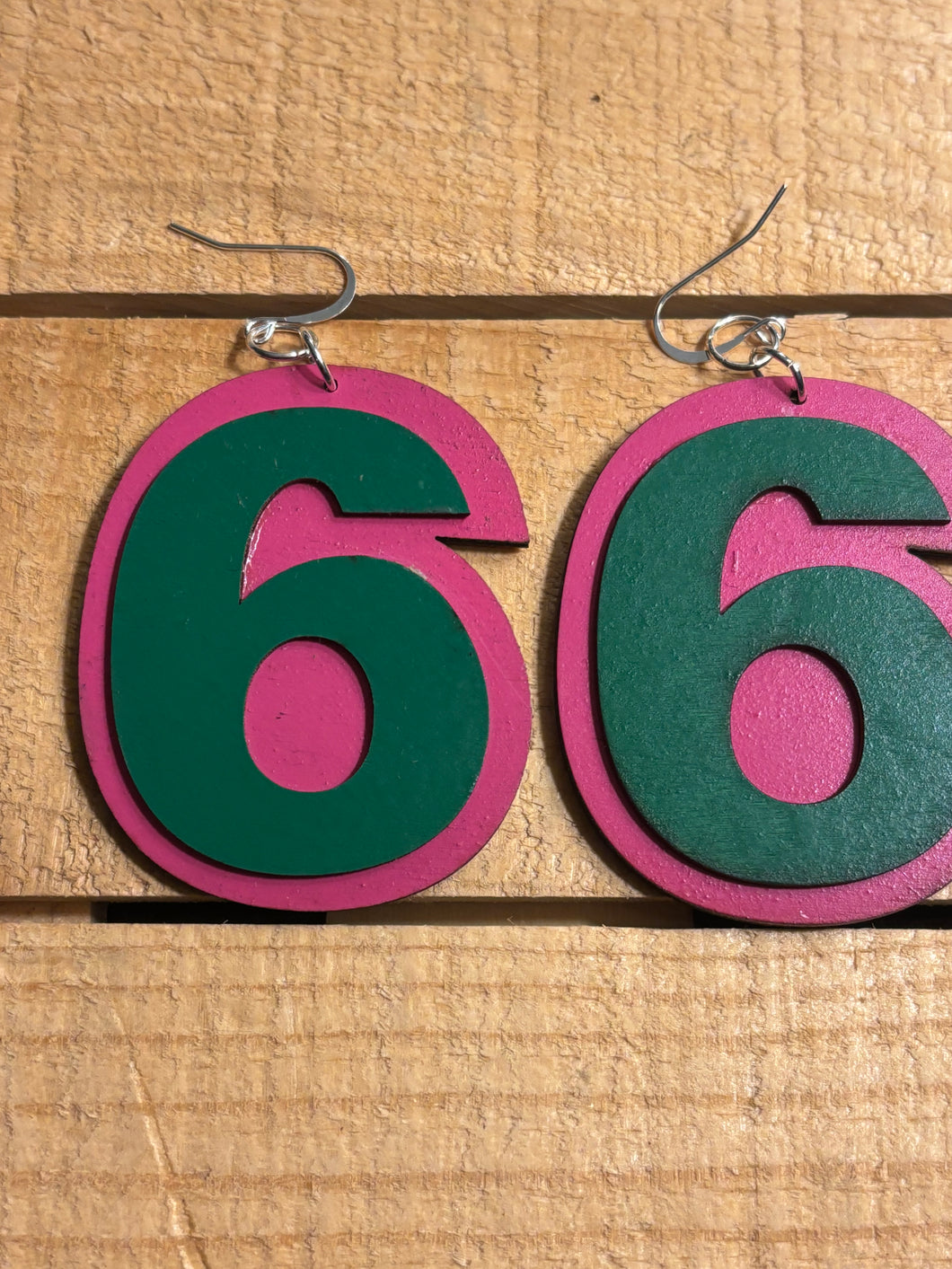 Line Number Earrings