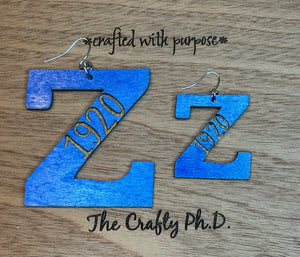 Zeta Phi Beta 1920 Earrings