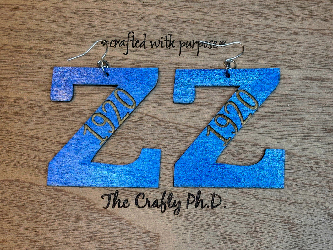 Zeta Phi Beta 1920 Earrings