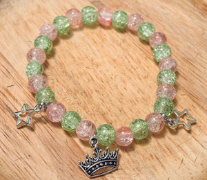 Pink and Green Milestone Bracelet