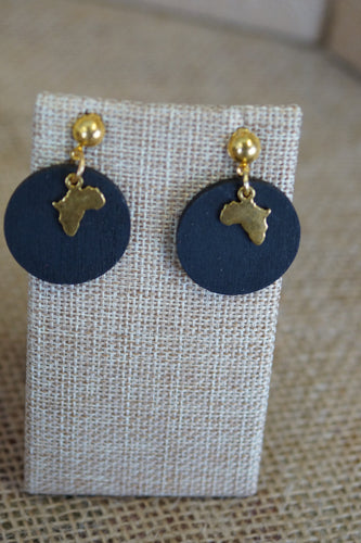 Golden Africa stud earrings