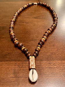 Cowrie Shell Beaded Necklace
