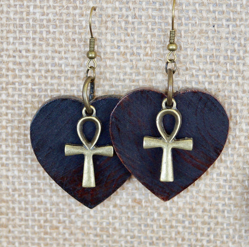 Ankh love earrings