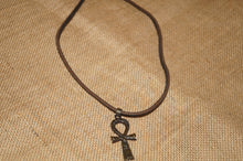 Leather Ankh necklace