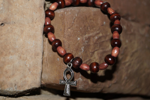 Ankh beaded bracelet