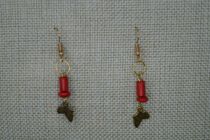 Mini Africa dangle earrings