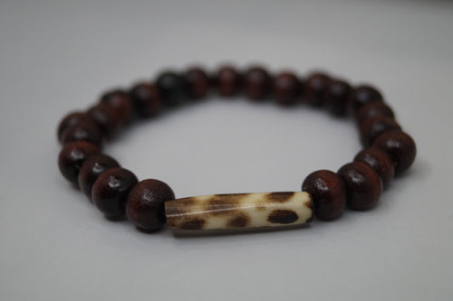Dark Chocolate Bone Bead bracelet