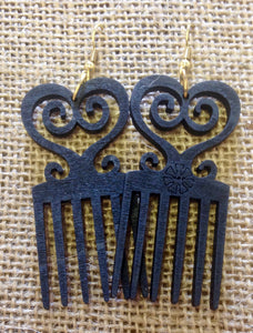 Sankofa afro pic earrings