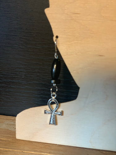 Mini Beaded Ankh Earrings