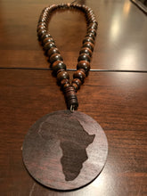 Engraved Africa Beaded Necklace